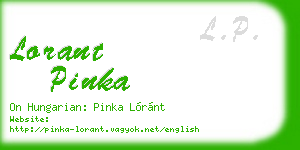 lorant pinka business card